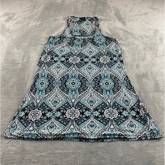 Cynthia Rowley Dresses & Skirts - Cynthia Rowley Womens Blue Black Medallion Paisley Racerback Mini Dress Tunic S